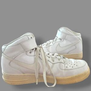 Nike Air Force 1 Mid 07 Men's Size 8.5 Sneakers Triple White 315123-111